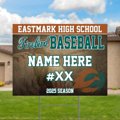 Firebird Baseball Personalized Yard Sign  Thumbnail